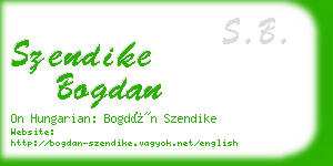 szendike bogdan business card